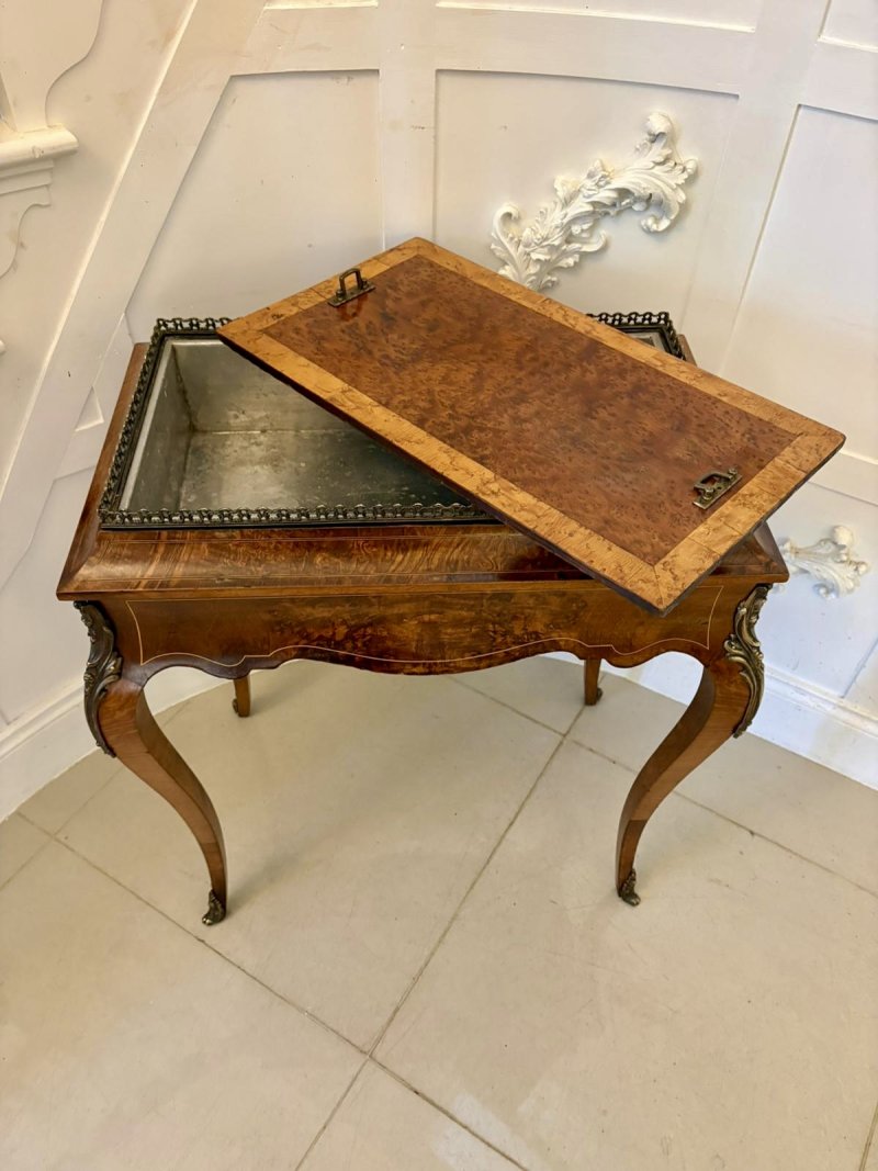 Quality Antique French Walnut Jardinière Table - Image 11